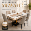 Hestia Meja Makan Import Gold