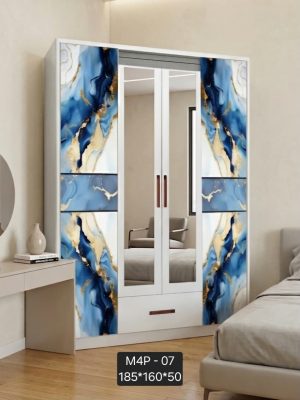 Lemari 4 pintu plat besi di