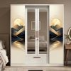 Lemari 4 pintu plat besi di