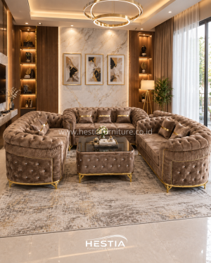 Hestia Sofa Turki Choco Bludru